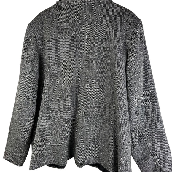 Coldwater Creek Jacket Blazer Coat Sz 3X 22 24 Wool Blend Black Sparkle Tweed - Picture 3 of 8